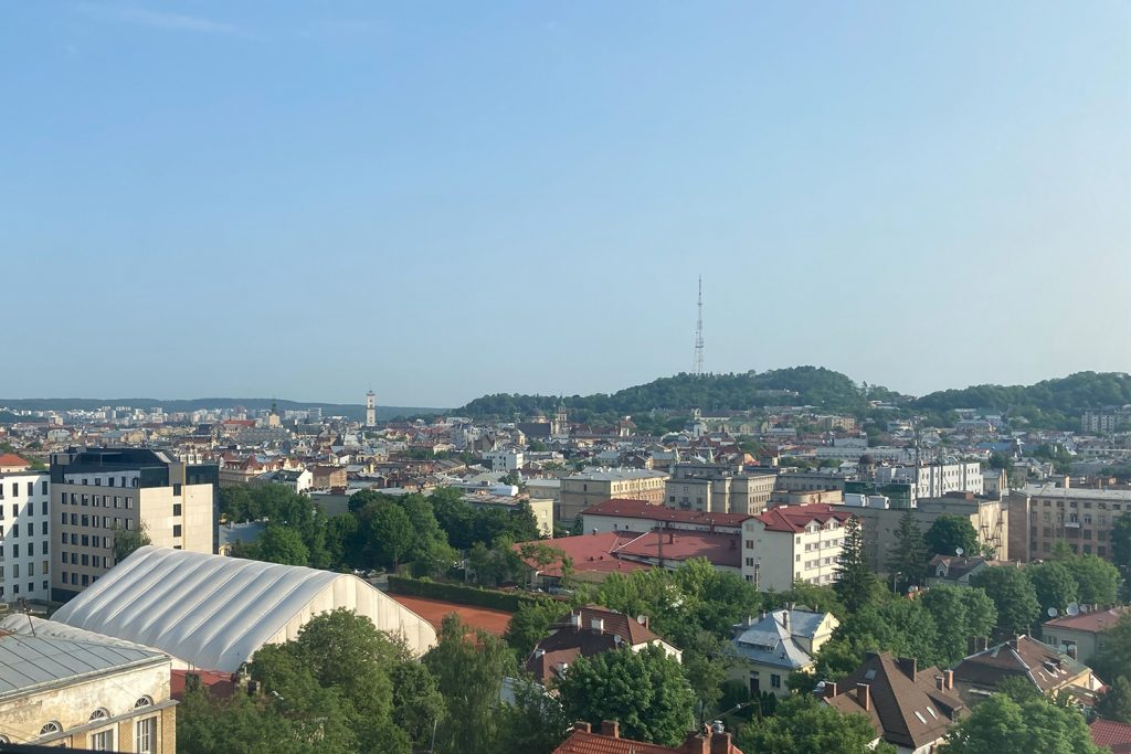 The city of Lviv, located in western Ukraine