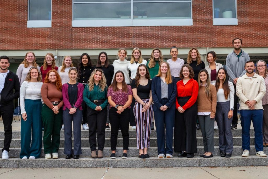 Clinical Engineering group posed outside of the UConn Student Union.