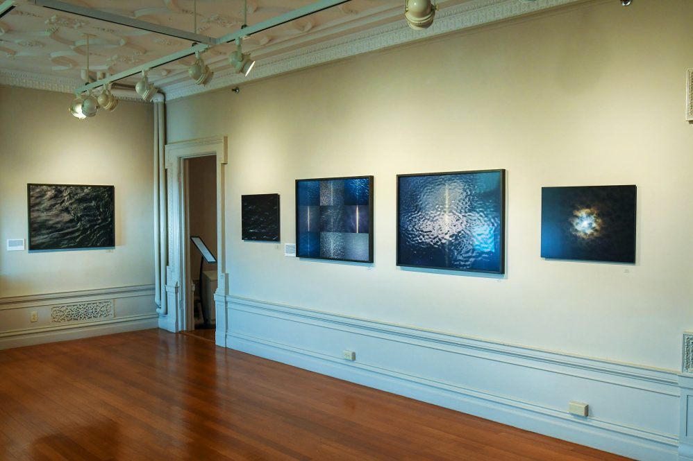 Floating Points Exhibit by artist Oskar Landi in The Alexey von Schlippe Gallery of Art at Avery Point