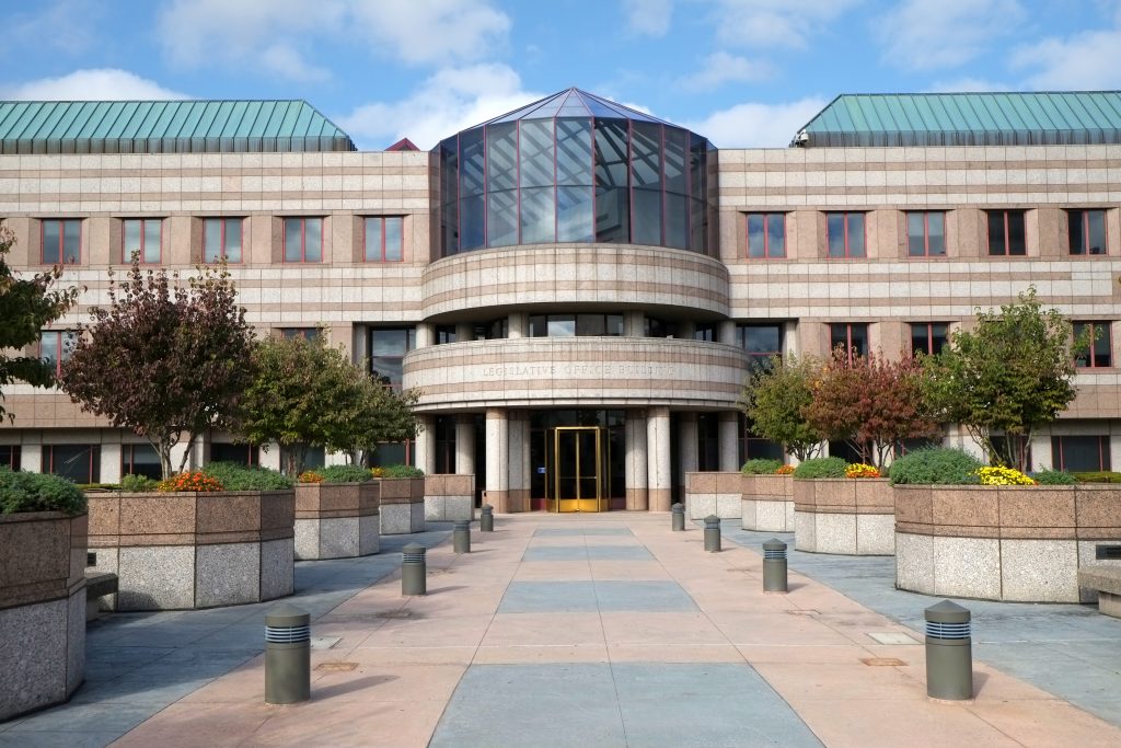 The Legislative Office Building in Hartford.