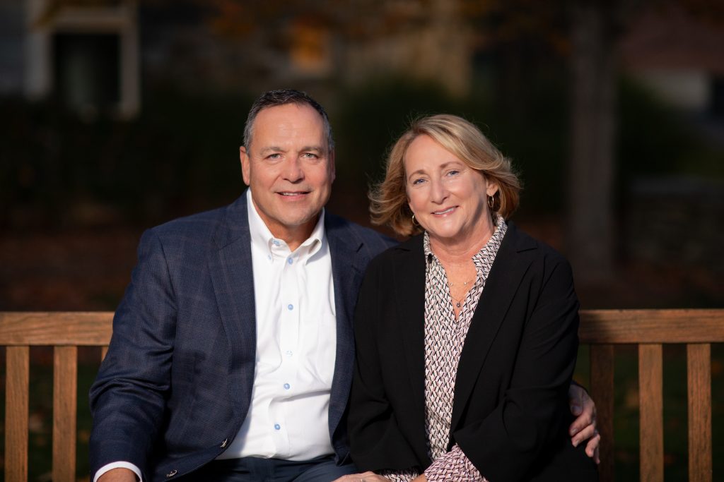 Mark and Betsy (Reddington) Vergnano at the UConn Foundation Board Social at the Alumni Center Great Hall in Storrs.