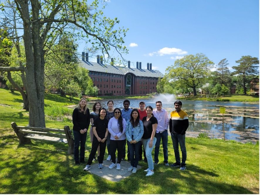 Jessica Rouge with the members of her lab.