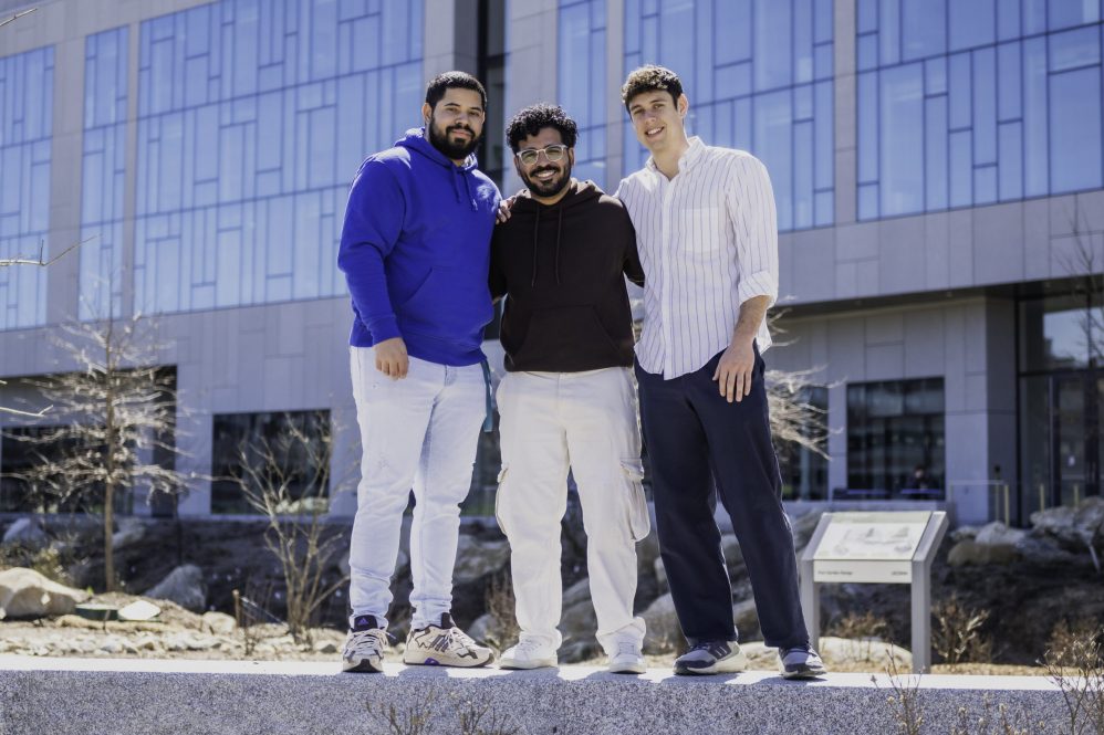 From left: Josué Martínez-Martínez, John Toribio, and Kyle Mahoney.