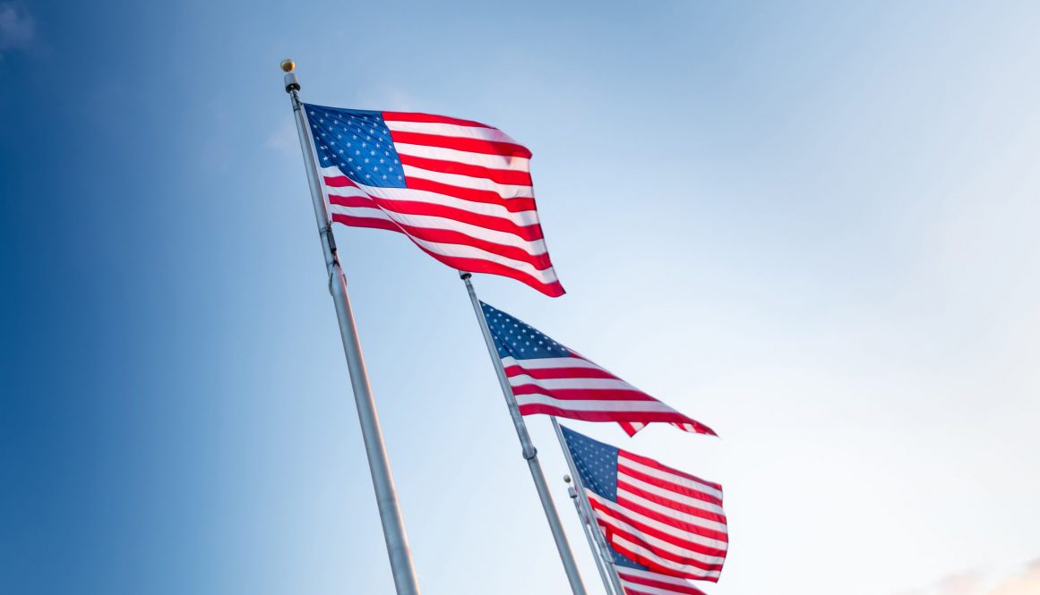 United States of America flags.