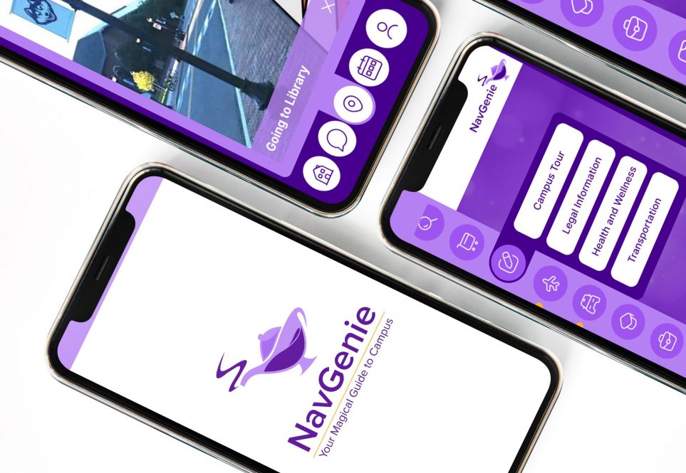 A screen shot of the NavGenie app.