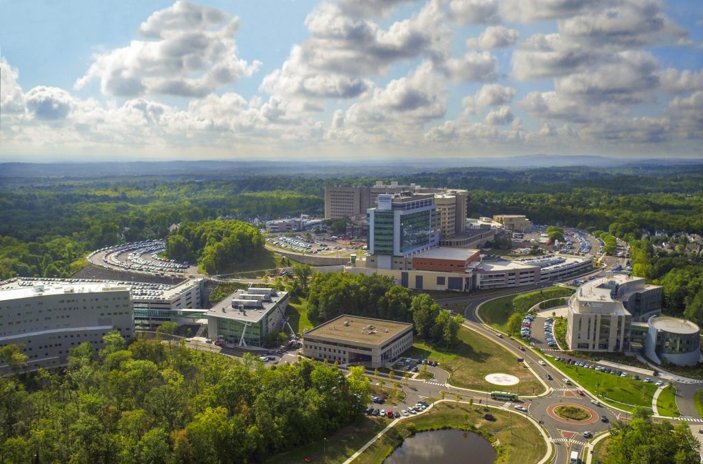 UConn Health campus in Farmington, Connecticut. (Bret Eckhardt and Angelina Reyes/UConn)