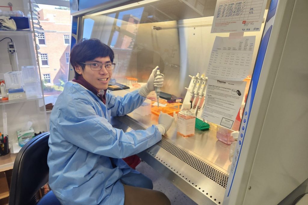 Andrei Abarientos ‘26 (CAHNR), a pathobiology and veterinary science major, is interning this summer at Rocky Mountain Laboratories, a National Institutes of Health laboratory in Montana