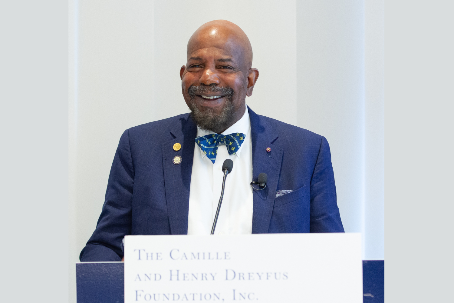 Dr. Cato T. Laurencin speaking at the Camille and Henry Dreyfus Foundation.