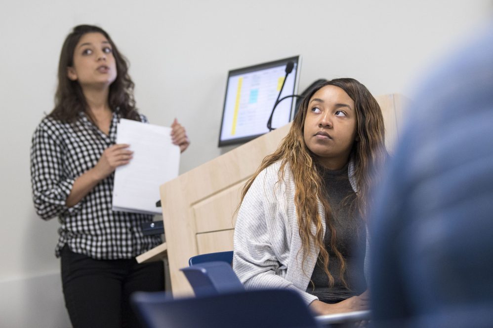 Students at the UConn School of Social Work.