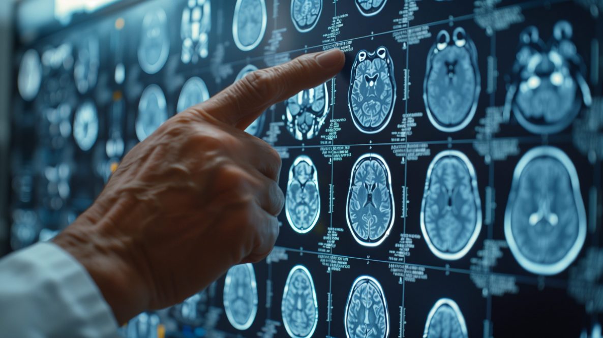 AdobeStock image of Alzheimer's disease patient brain scans.